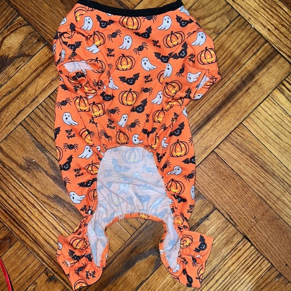 dog halloween pumpkin clothing size: S